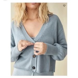 Reformation Varenne Cashmere Tank and Cardigan Set Size M